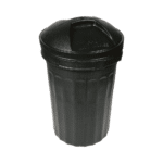 Black Dustbin With Lid - 80L