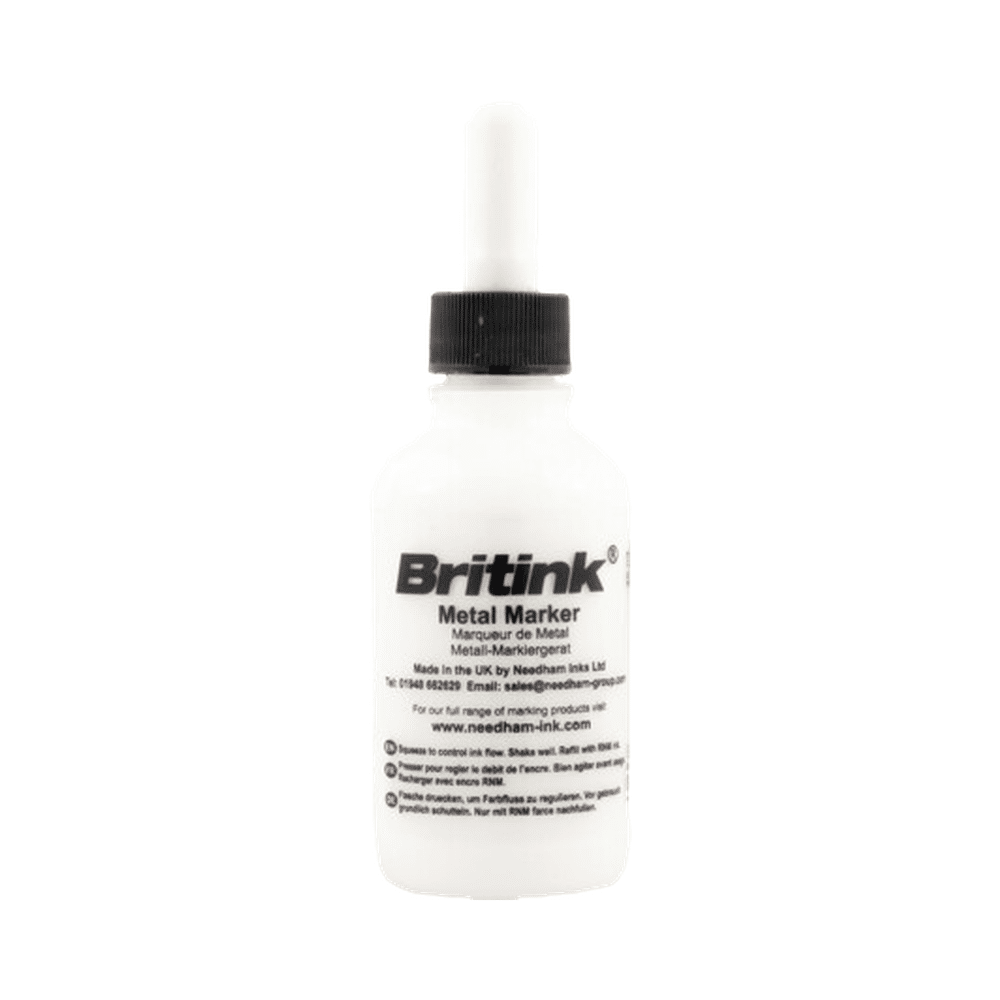 ndm7341010b Brit Ink Tuffpoint Metal Marker - White - Image 1