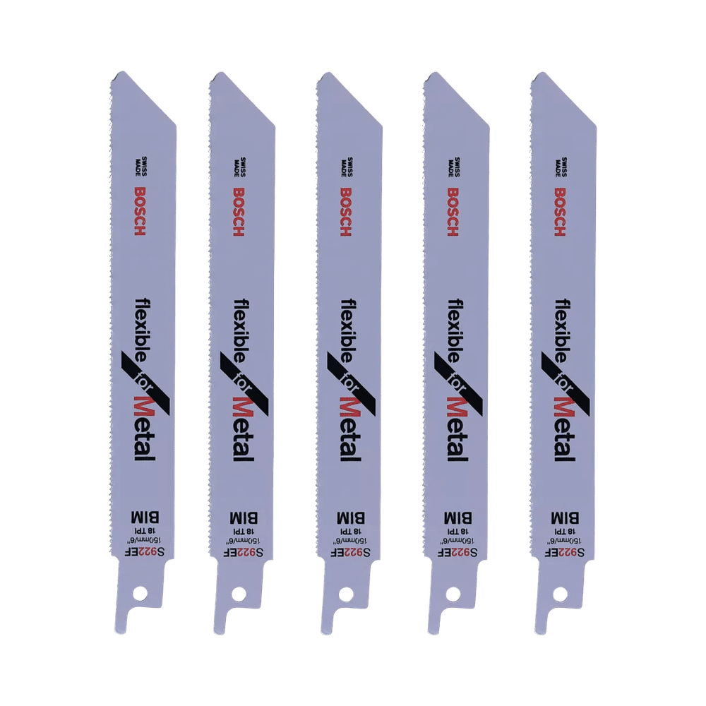 62700_P Bosch Reciprocating Saw Metal Blades 150mm S922EF (Pk x5) - Image 1