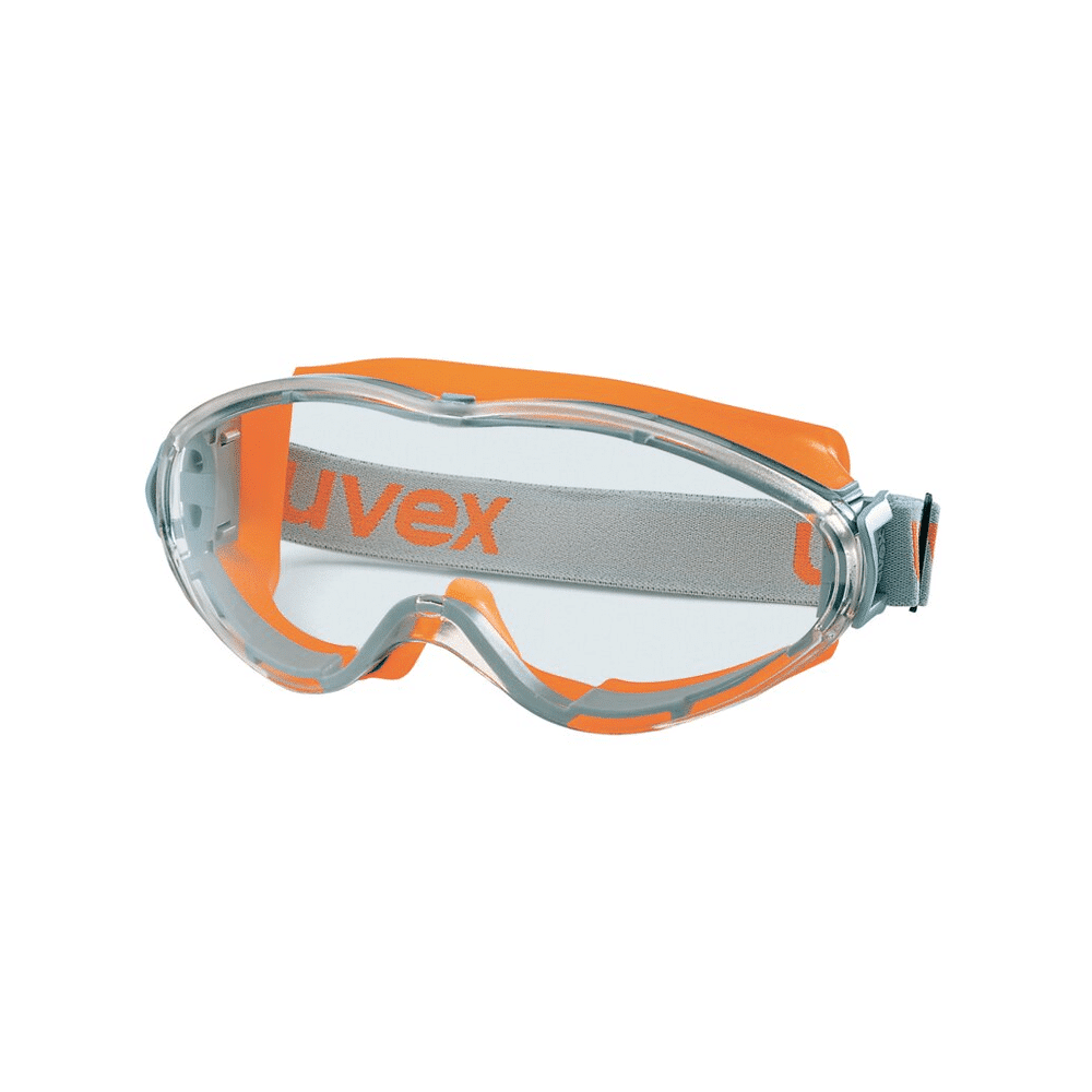 65394-1.png Uvex - Clear UltraSonic Orange & Grey Goggle - Clear Lens - Image 1