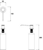Soap Dispenser 500ml Chrome Plated - Image 2