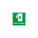 Turn To Open Anti-Clockwise Sign