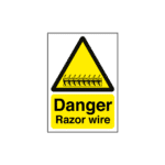 Danger Razor Wire Sign