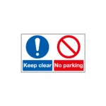 Keep Clear No Parking Sign