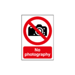 No Photography Sign