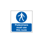 Pedestrians Must Use This Route Sign