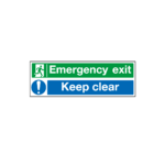 Emergency Exit Keep Clear Sign