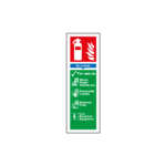 Dry Powder Extinguisher For Use On Sign