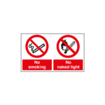 No Smoking No Naked Light Sign