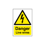 Danger Live Wires Sign
