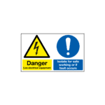 Danger Live Electrical Equipment Isolate For Safe Working Or If Fault Occurs Sign