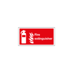 Fire Extinguisher Symbol & Flames Sign