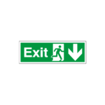 Exit Running Man Arrow Down Sign