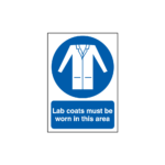 Lab Coats Must Be Worn In This Area Sign