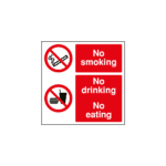 No Smoking No Drinking No Eating Sign
