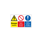 Danger Asbestos Do Not Disturb And Avoid Damage Report Accidental Damage Sign