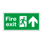 Fire Exit Running Man Arrow Up Sign