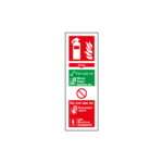 Water Extinguisher for Use On Sign
