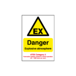 Danger Explosive Atmosphere (Atex Category 2) Sign