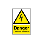 Danger Overhead Live Wires Sign