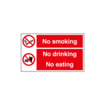 No Smoking No Drinking No Eating Sign