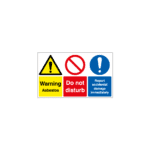 Warning Asbestos Do Not Disturb Report Accident Damage Immediately Sign