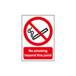 No Smoking Beyond This Point Sign