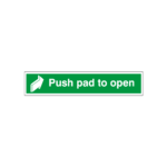 Push Pad To Open Sign