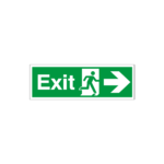 Exit Running Man Arrow Right Sign