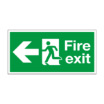 Fire Exit Running Man Arrow Left Sign