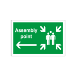 Assembly Point Arrow Left Sign