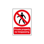 Private Property No Trespassing Sign