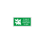 In Case Of Emergency Break Glass To Open Sign