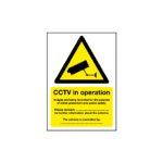 Cctv In Operation (Data Protection Act) Sign