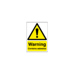 Warning Contains Asbestos Sign