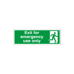 Exit For Emergency Use Only Sign