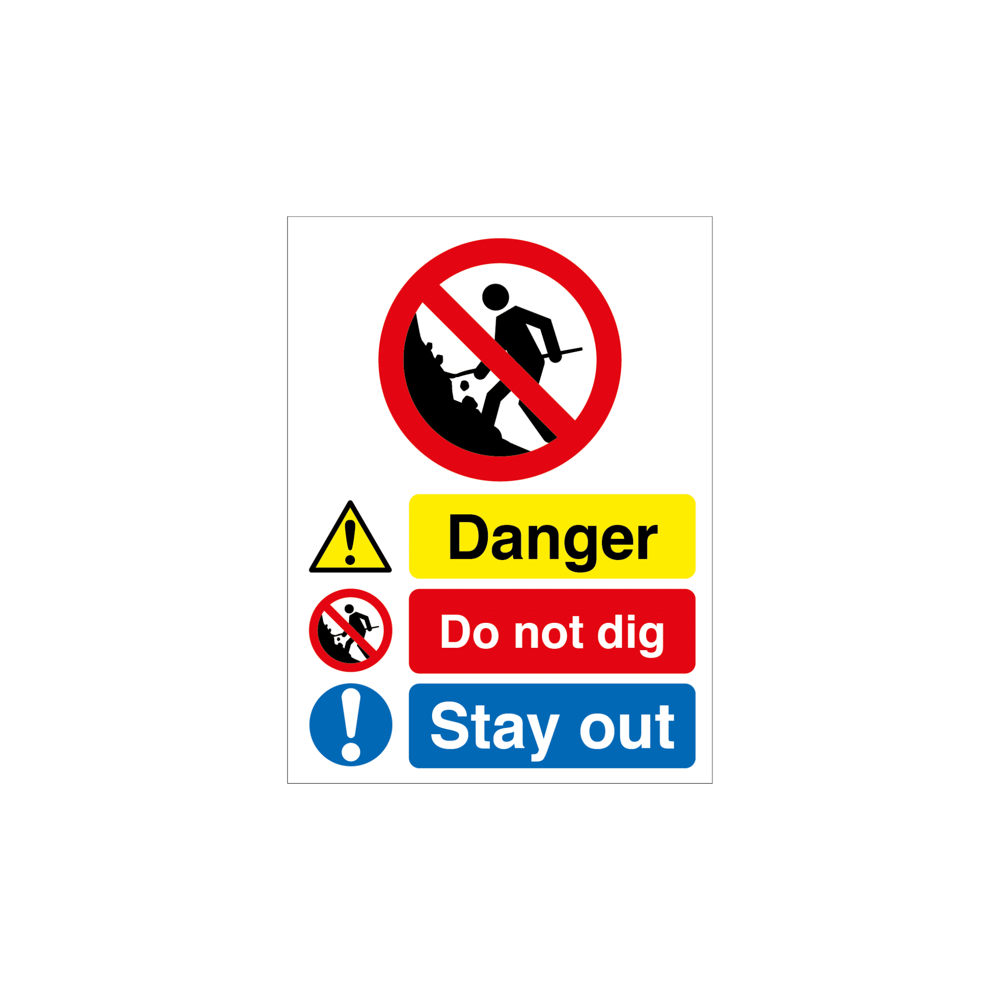 MASTER-COPY-Aggregate-Industries-Quarry-signs-10 Danger Do Not Dig - Stay Out Quarry Sign - Image 1