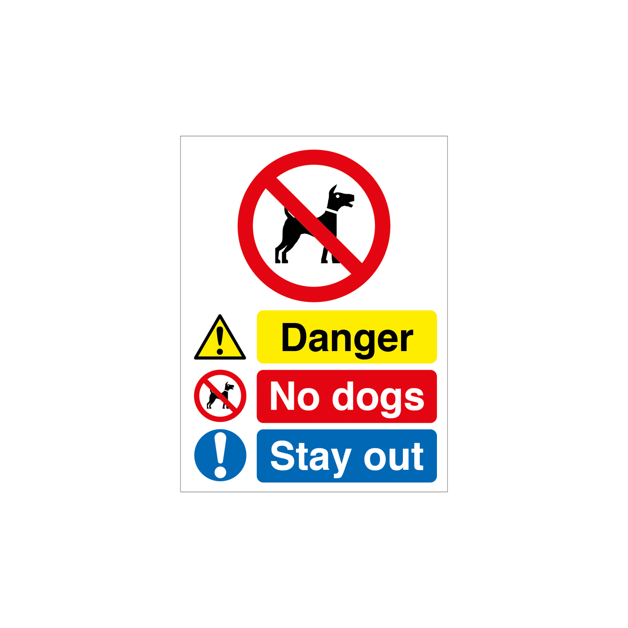 MASTER-COPY-Aggregate-Industries-Quarry-signs-15 Danger No Dogs - Stay Out Quarry Sign - Image 1