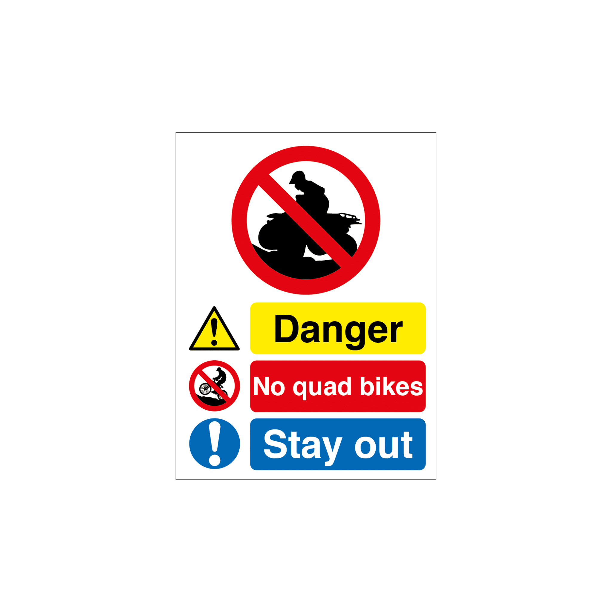 MASTER-COPY-Aggregate-Industries-Quarry-signs-17 Danger No Quad Bikes - Stay Out Quarry Sign - Image 1