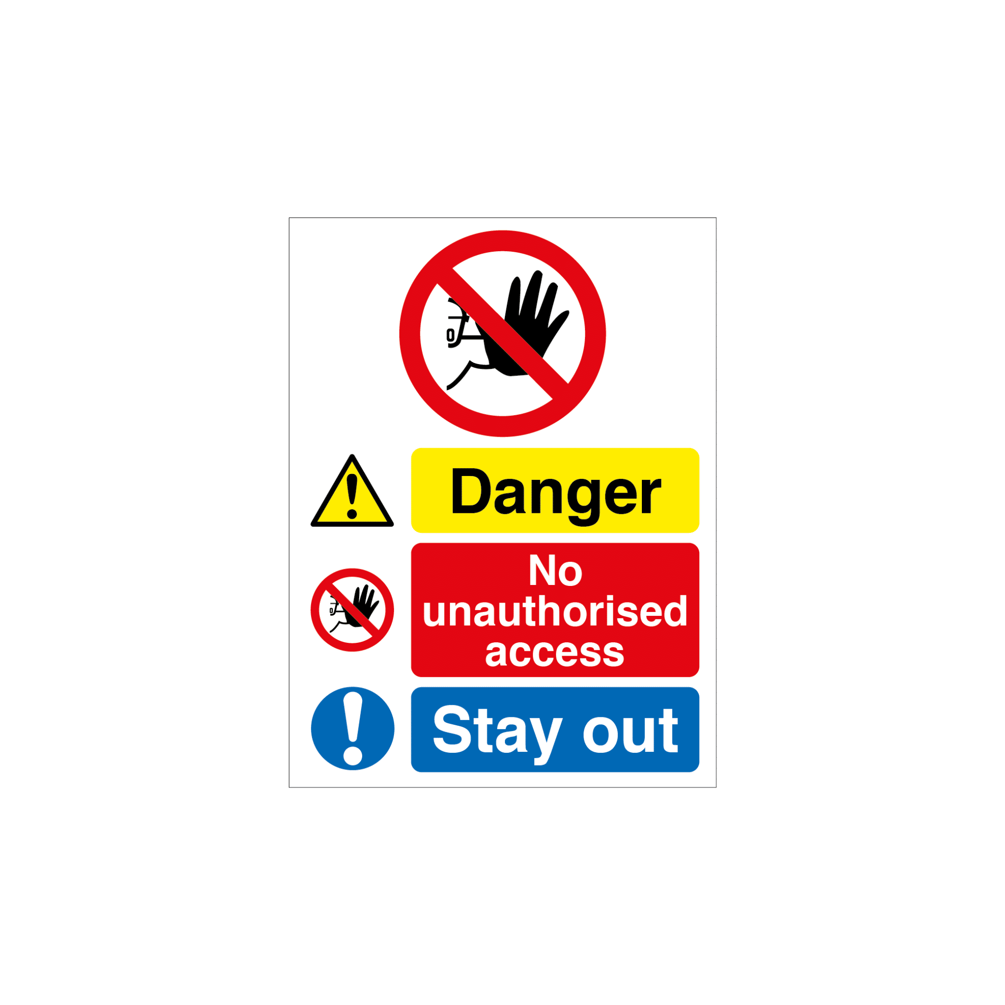 MASTER-COPY-Aggregate-Industries-Quarry-signs-18 Danger No Unauthorised Access - Stay Out Quarry Sign - Image 1