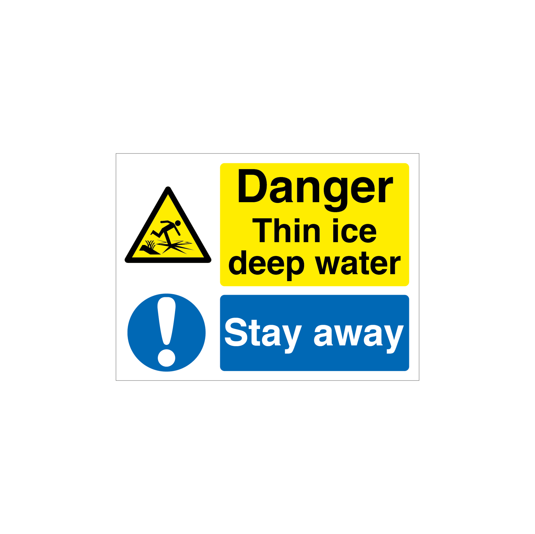 MASTER-COPY-Aggregate-Industries-Quarry-signs-22 Danger Thin Ice/Deep Water - Stay Out Quarry Sign - Image 1