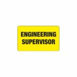 PVC Insert Card - ENGINEERING SUPERVISOR (100 x 60mm)