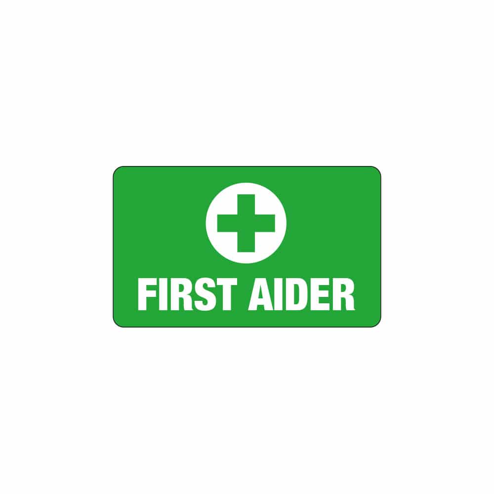 PVC-Insert-Card-FIRST-AIDER-1.jpg PVC Insert Card - FIRST AIDER (100 x 60mm) - Image 1
