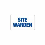 PVC Insert Card - SITE WARDEN (100 x 60mm)