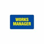PVC Insert Card - WORKS MANAGER (100 x 60mm)