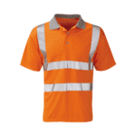 Black Knight - Hi-Vis Rail Spec Orange - Short Sleeve Polo Shirt