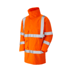 Leo Workwear - Torridge Hi-Vis Rail Spec Orange Breathable Lightweight Anorak