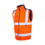Leo Workwear - Torrington Hi-Vis Rail Spec Orange Bodywarmer