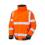 Leo Workwear - Chivenor Hi-Vis Rail Spec Orange Bomber Jacket