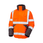 Leo Workwear - Bickington Hi-Vis Rail Spec Orange Superior Bomber Jacket